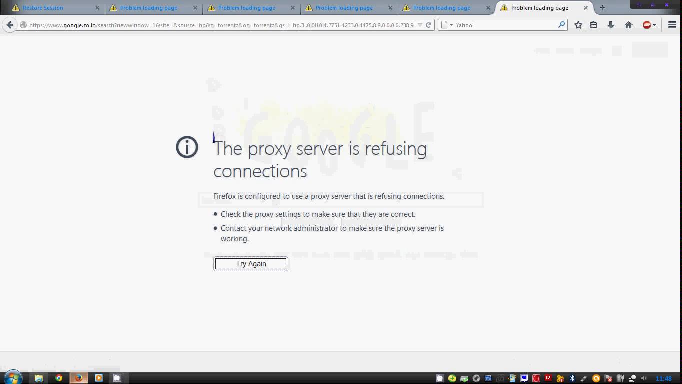 Proxy connection refused